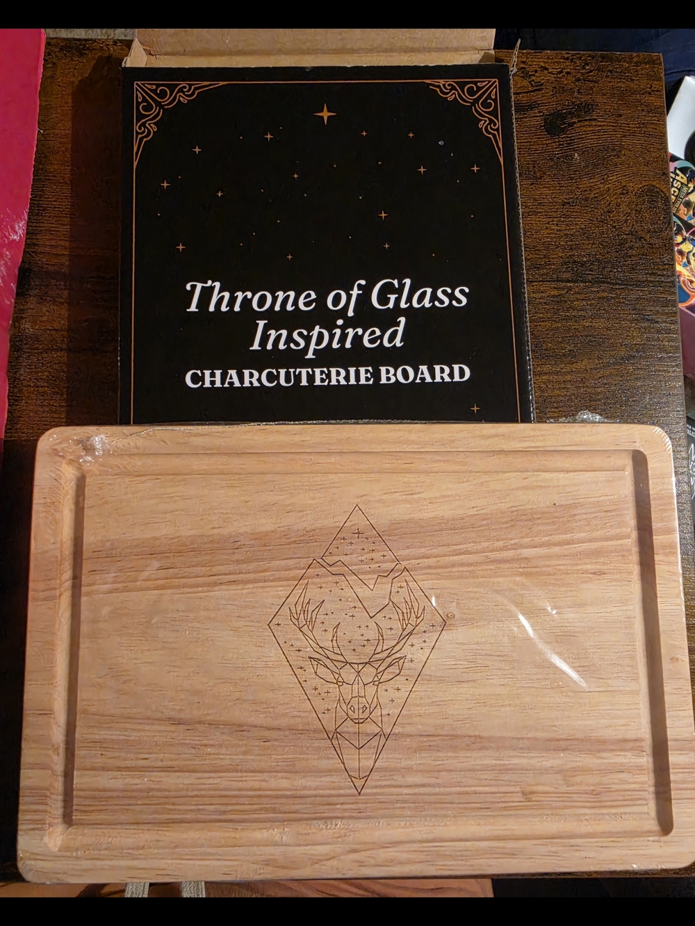 Throne of Glass Inspired Wooden Charcuterie Board - Natural Wood